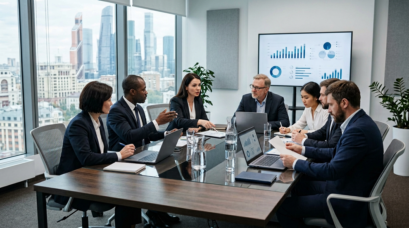 Команда Nexum на совещании